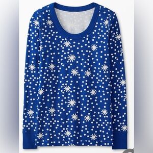 Hanna Andersson Blue Top with White Dots